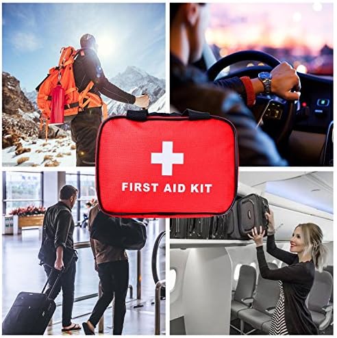 SlimK Small First Aid Kit for Car Travel & Outdoor Emergency Like Minor Cuts, Scratch