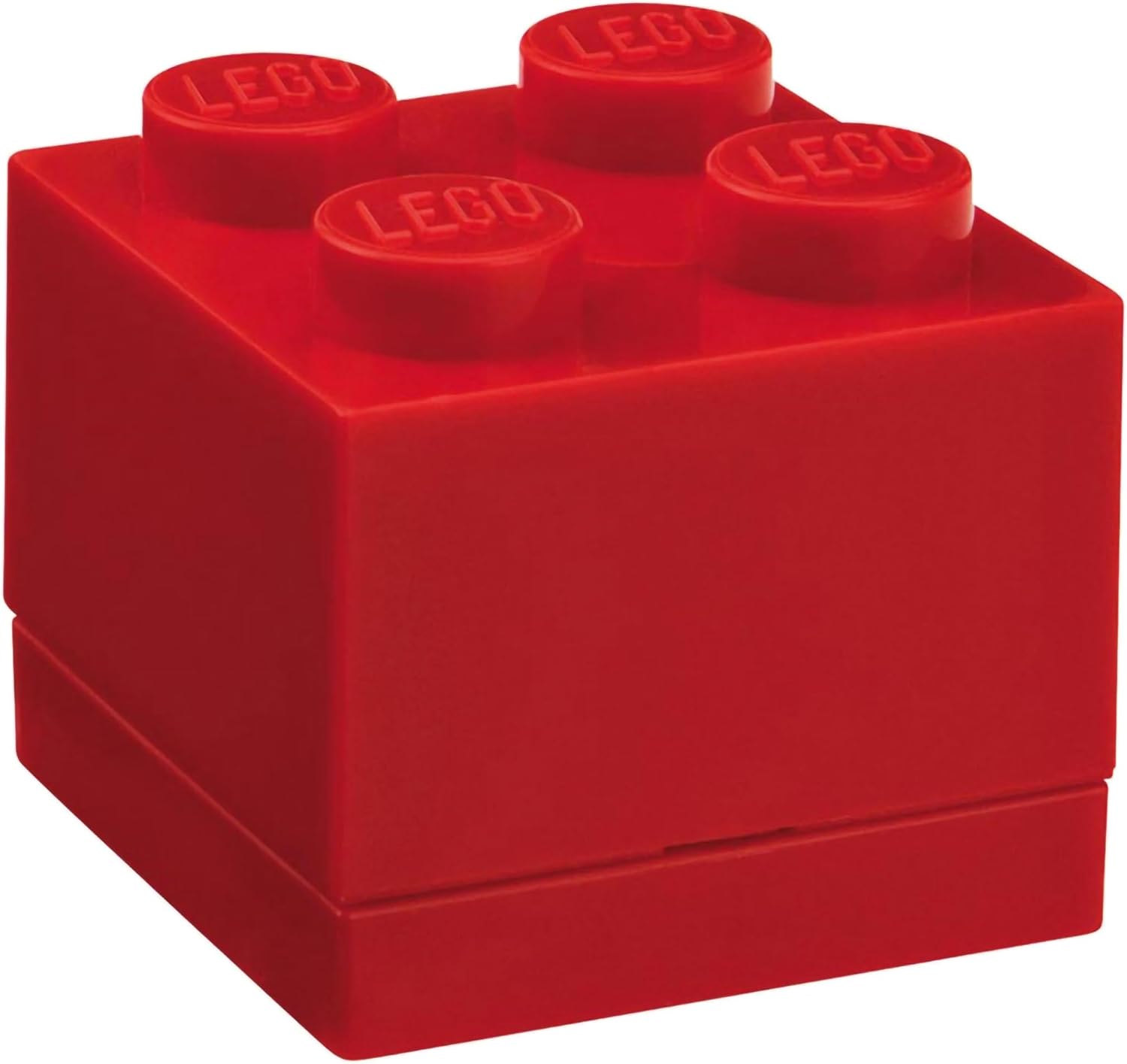 Room Copenhagen LEGO Mini Box 4 Knobs Blue - Versatile Small Storage Box for Snacks, Jewellery, Hair Accessories, Souvenirs & More - Dishwasher Safe, 46 x 46 x 43 mm