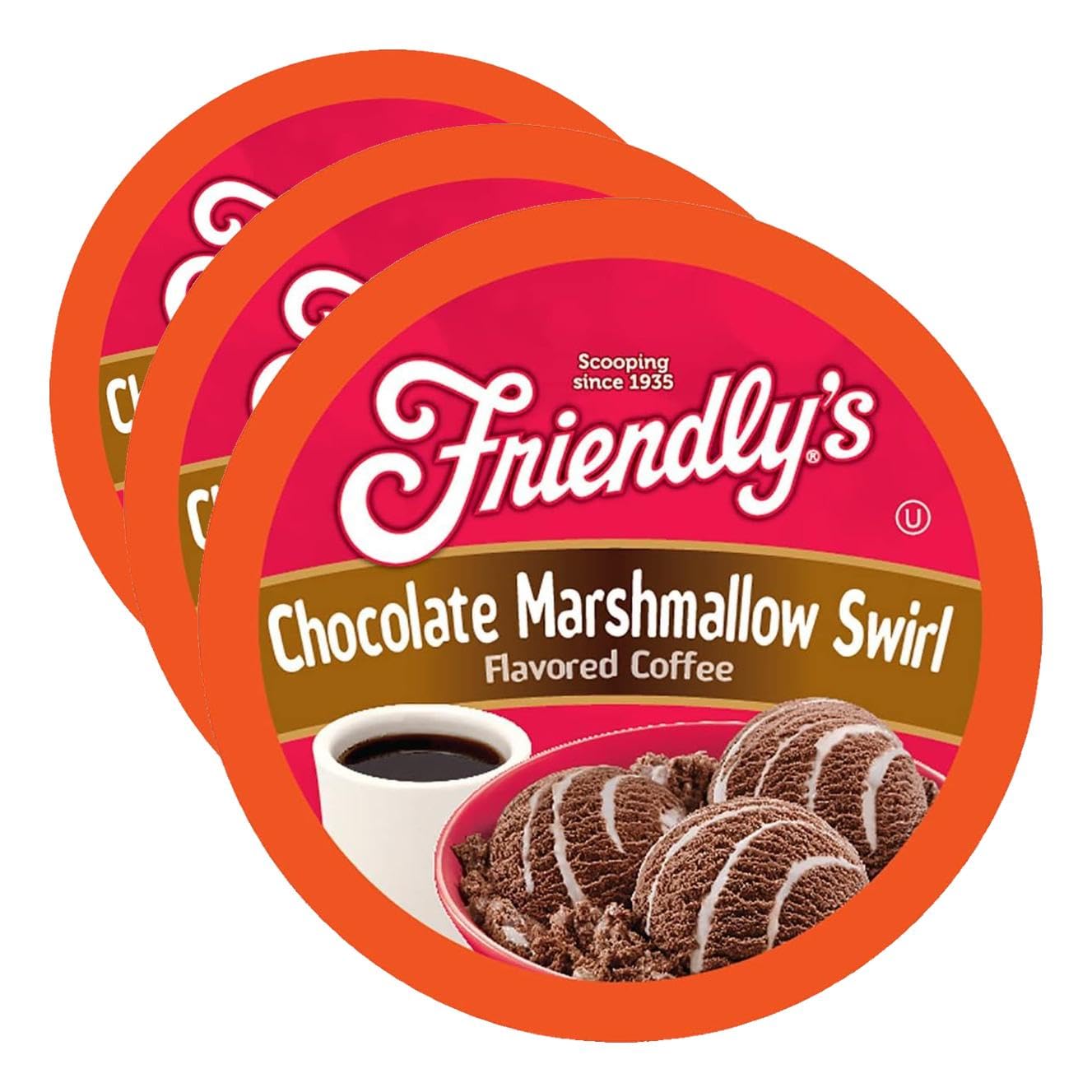 Friendly's Chocolate Mint Ice Cream Flavored Coffee Pods for Keurig K Cup Brewers, Mint Chocolate Chip, 40 Count (Pack of 1)