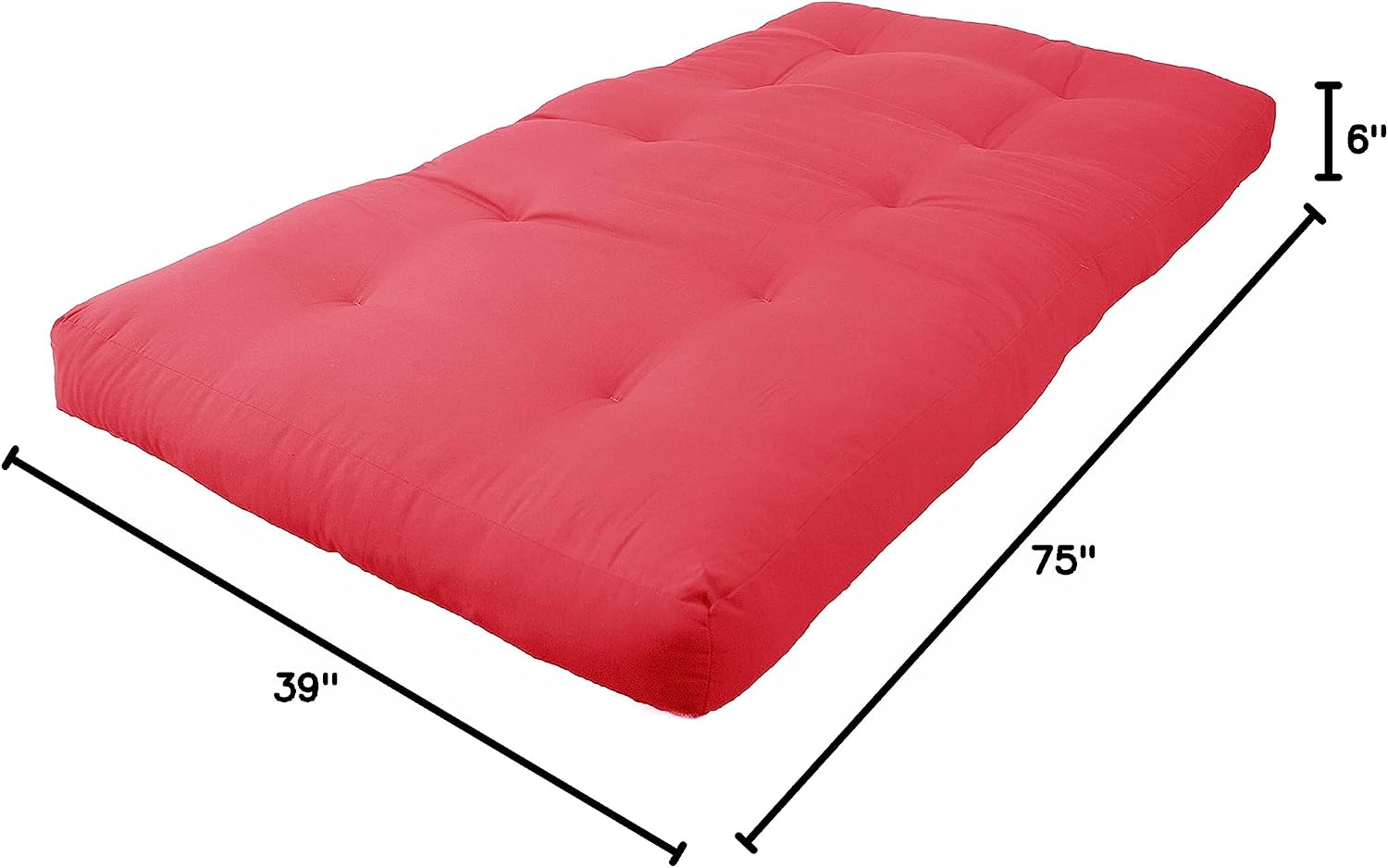 Blazing Needles Renewal 6" Twill Futon Mattress, Queen, Sage