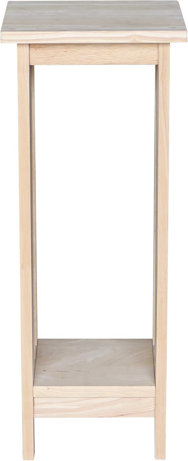 IC International Concepts Solid Wood Mission Plant Stand, Unfinished