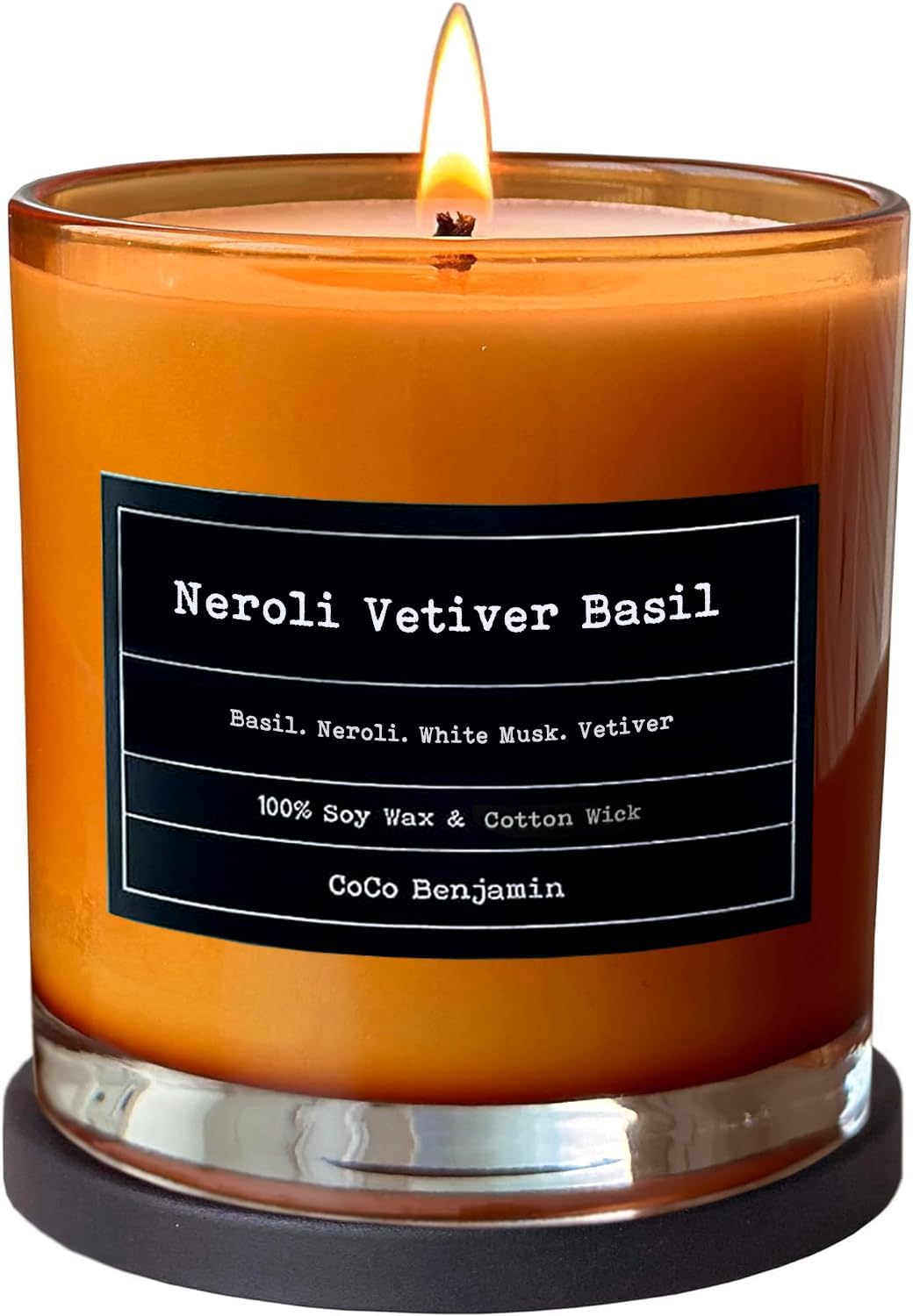 100% Natural Soy Wax Candle by CoCo Benjamin - Highly Scented & Hand-Poured Luxury Candle ((Majestic Balsam Fir Trees) - Clean Burning Cotton Wick