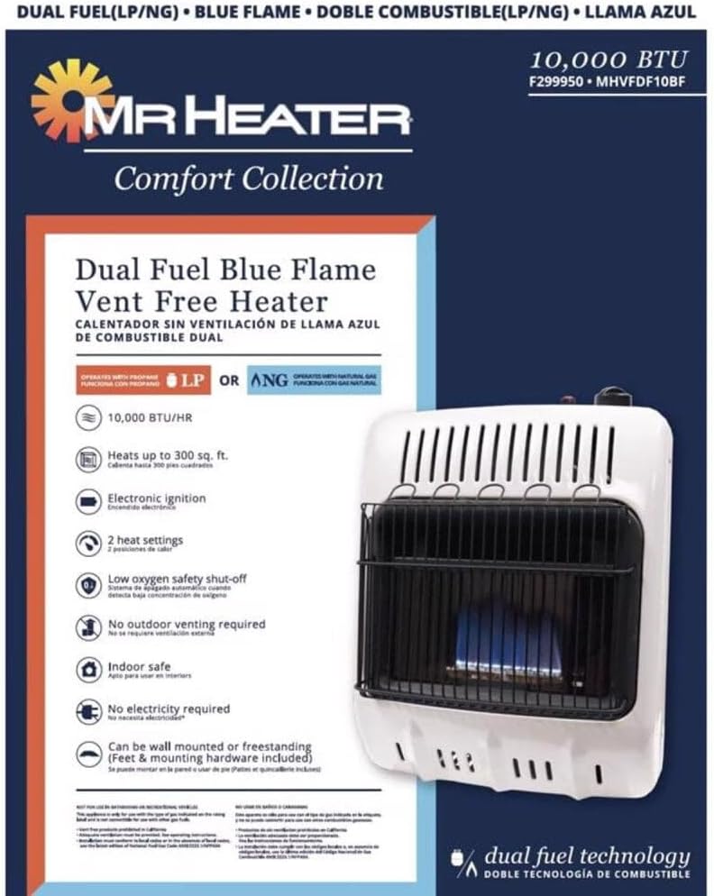 Mr Heater 200 Sq Ft. 10000 Btu Natural Gas/propane Wall Heater