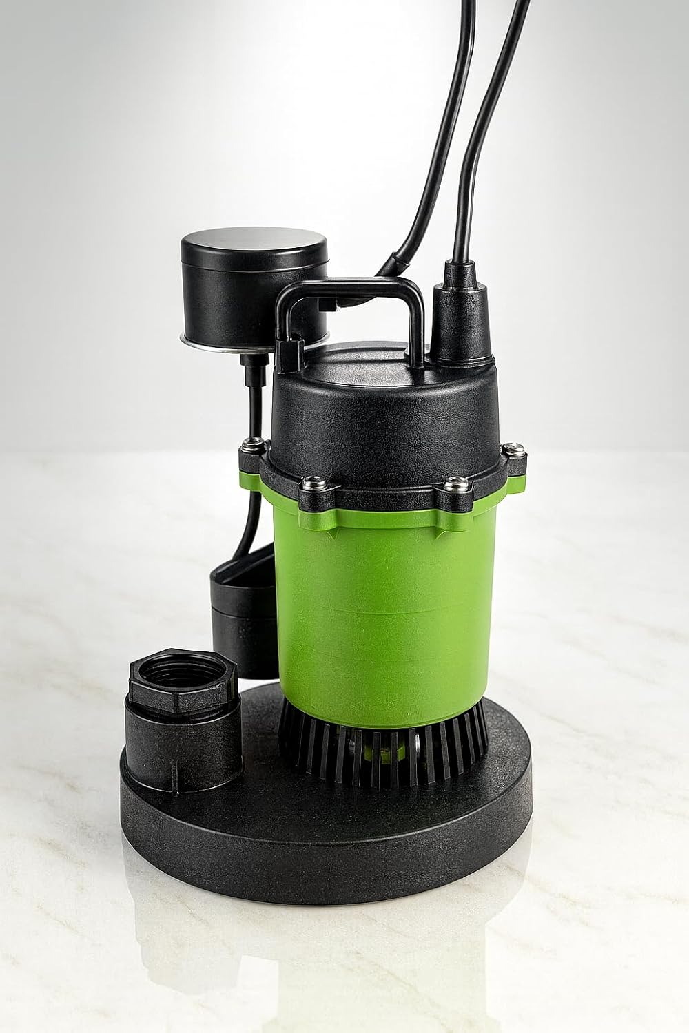 1/3 HP Submersible Sump Pump with Vertical Float Switch, 3400 GPH Max Flow, 25 ft. Head Lift, 120V PSC Motor, Cast Metal & Thermoplastic Housing