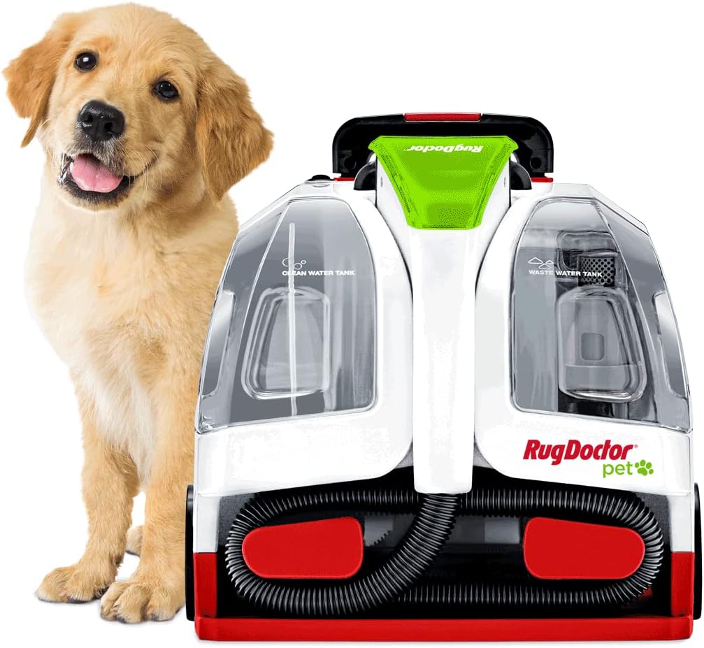 Rug Doctor Pet Portable Spot Cleaner, 2X Suction Power, Lightweight Pet Carpet Cleaner Machine, Pro-Grade Power Removes Stains & Odors from Rugs