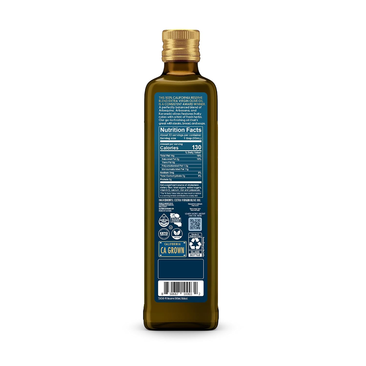 California Olive Ranch, California Reserve Collection, Olive Oil (Arbequina, Pack of 1)