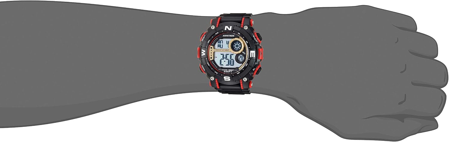 Armitron Sport Men's Digital Chronograph Resin Strap Watch, 40/8284