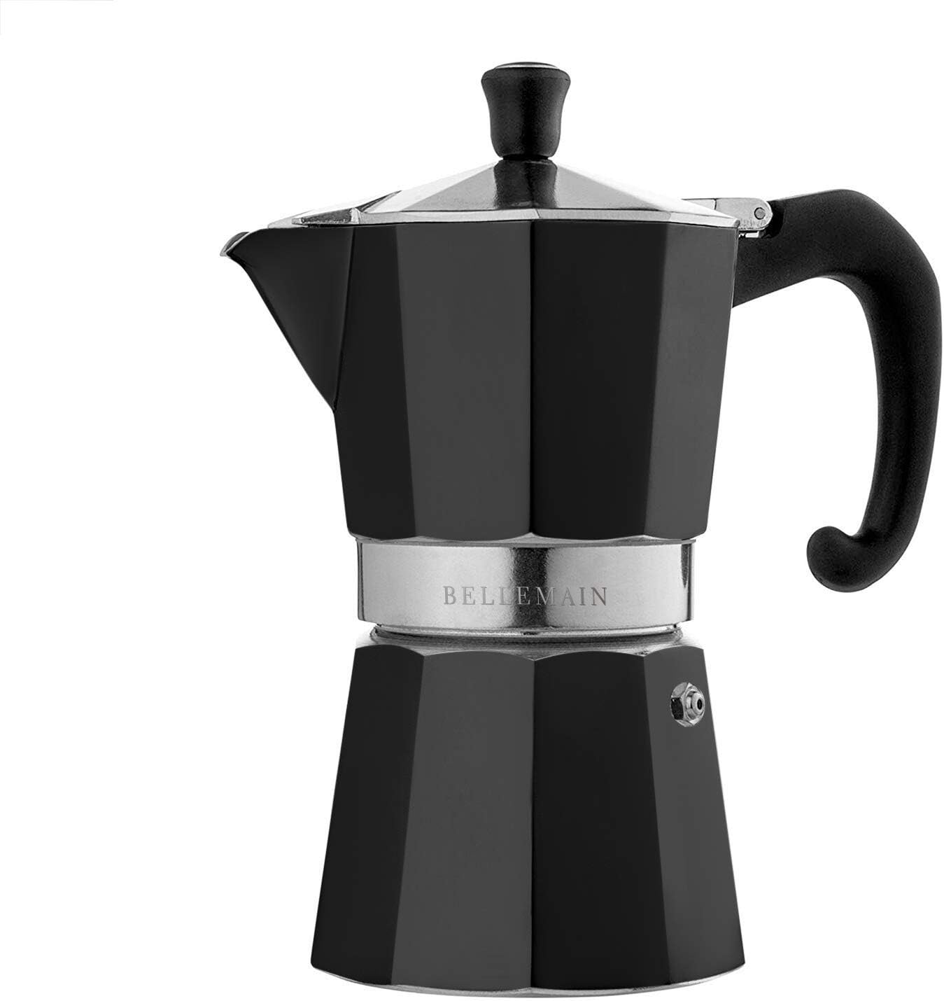 Bellemain Stovetop Espresso Maker, Italian Moka Pot, 6-Cup Silver | Classic aluminum design brews rich espresso at home or camping, with an easy-to-use and easy-to-clean design.