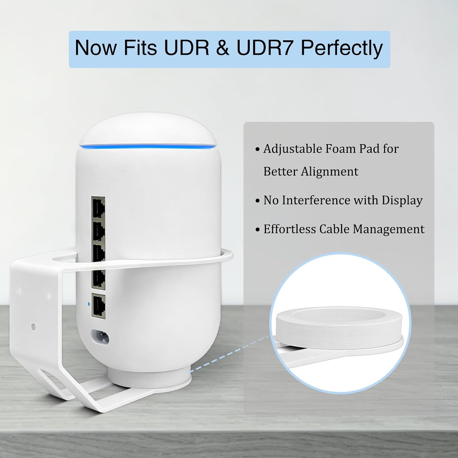 Metal Wall Mount Compatible with Ubiquiti UniFi Dream Machine UDR7 & UDM-US
