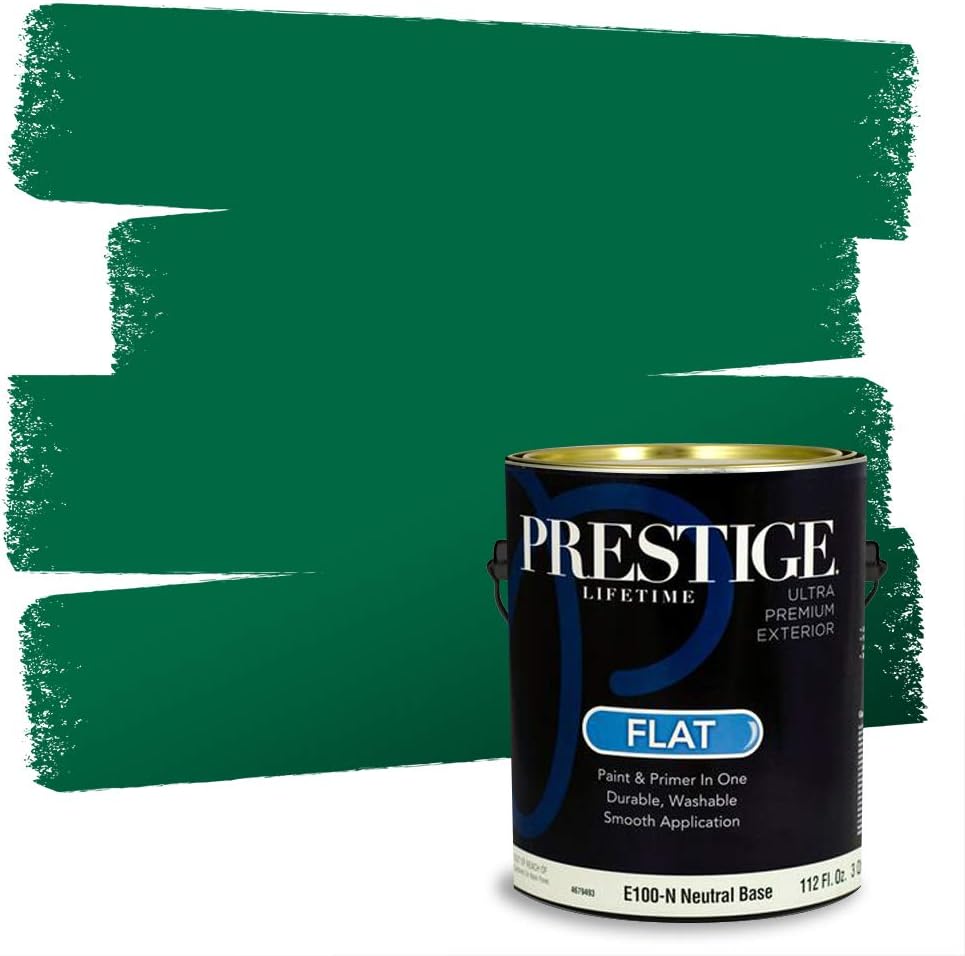 PRESTIGE Paints Exterior Paint and Primer In One, 1-Gallon, Semi-Gloss, Comparable Match of Sherwin Williams* Electric Lime*