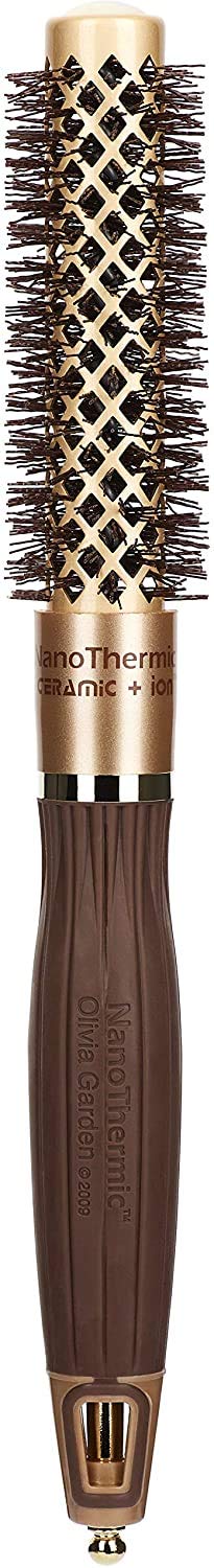 Olivia Garden NanoThermic Ceramic + Ion Round Thermal Hair Brush - Not Electrical - Professional Blowout Brush for Normal to Thick Hair