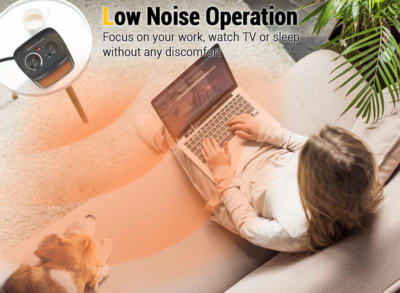 Space Heater, 1500W Electric Heaters Indoor Portable with Thermostat