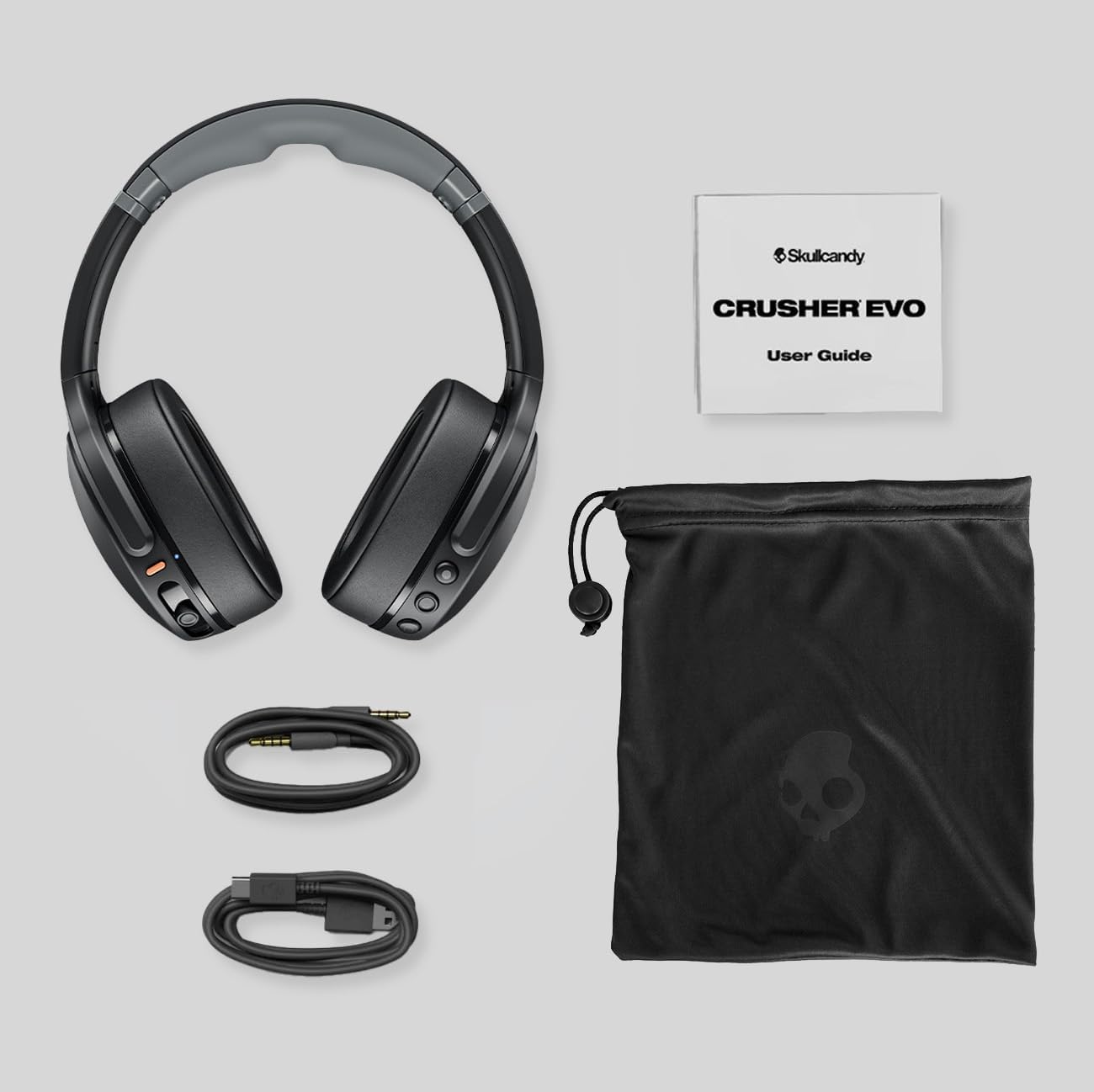 Skullcandy Crusher Evo Wireless Multi-Sensory Bass Headphones - True Black