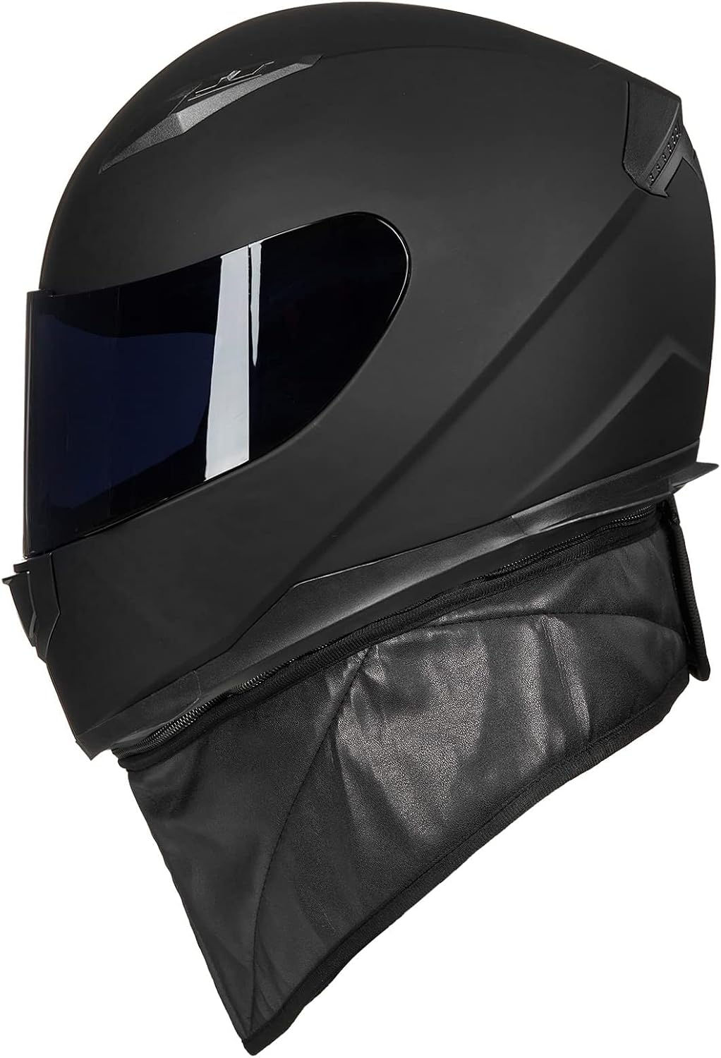 ILM Full Face Motorcycle Street Bike Helmet with Removable Winter Neck Scarf + 2 Visors DOT Model ILM-313