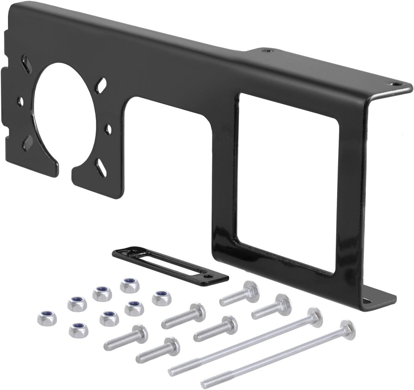CURT 58003 Easy-Mount Trailer Wiring Bracket for 2-1/2 Inch Receiver, Fits 4 or 5-Way Flat and 6 or 7-Way Round Connector Sockets