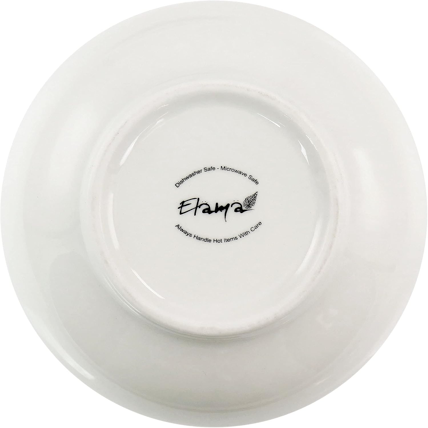 Elama White Porcelain Dish Dinnerware Set, 18 Piece, Newman
