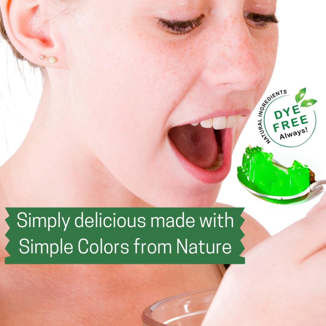 Simple Mixes Natural Gelatin Dessert, Lime, Kosher, 6 Pack of 3.1 oz each