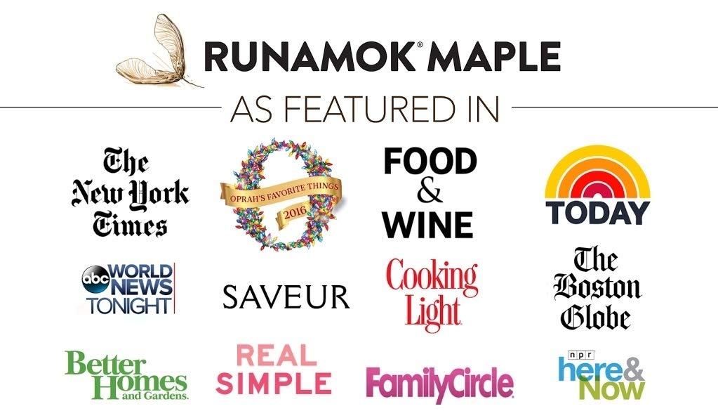 Runamok Maple Cinnamon-Vanilla Infused Maple Syrup - Authentic & Real Vermont Maple Syrup | Gluten Free & Natural Sweetener | Breakfast, Coffee, Pancakes Maple Syrup | 8.45 Fl Oz (250mL)