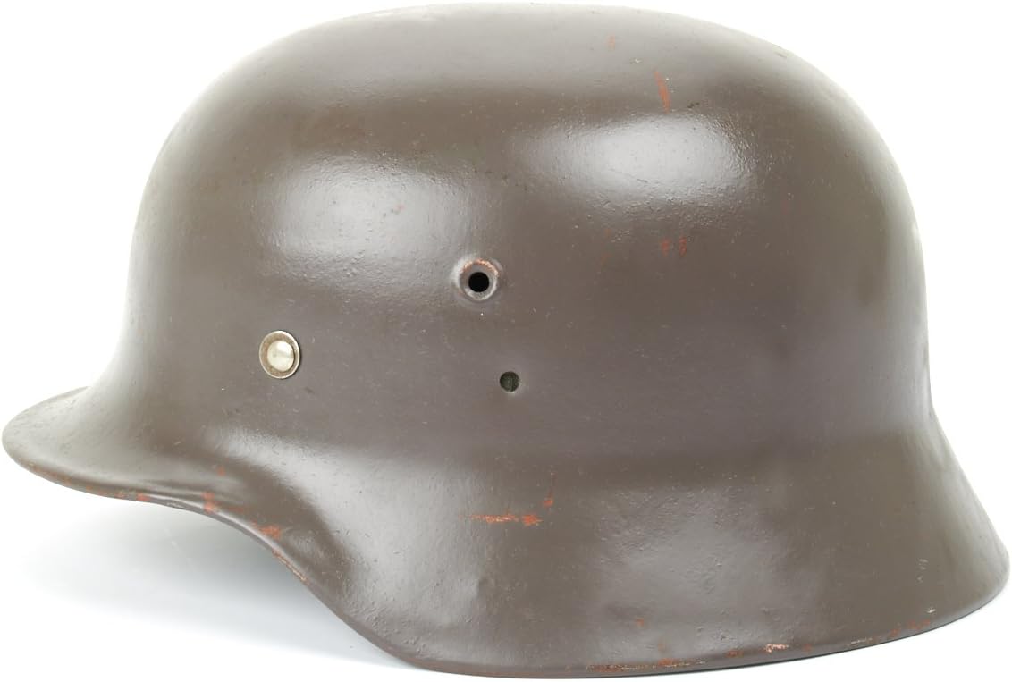 Original German WWII M40 Stahlhelm Steel Helmet- Shell Size 66, Maker Marked