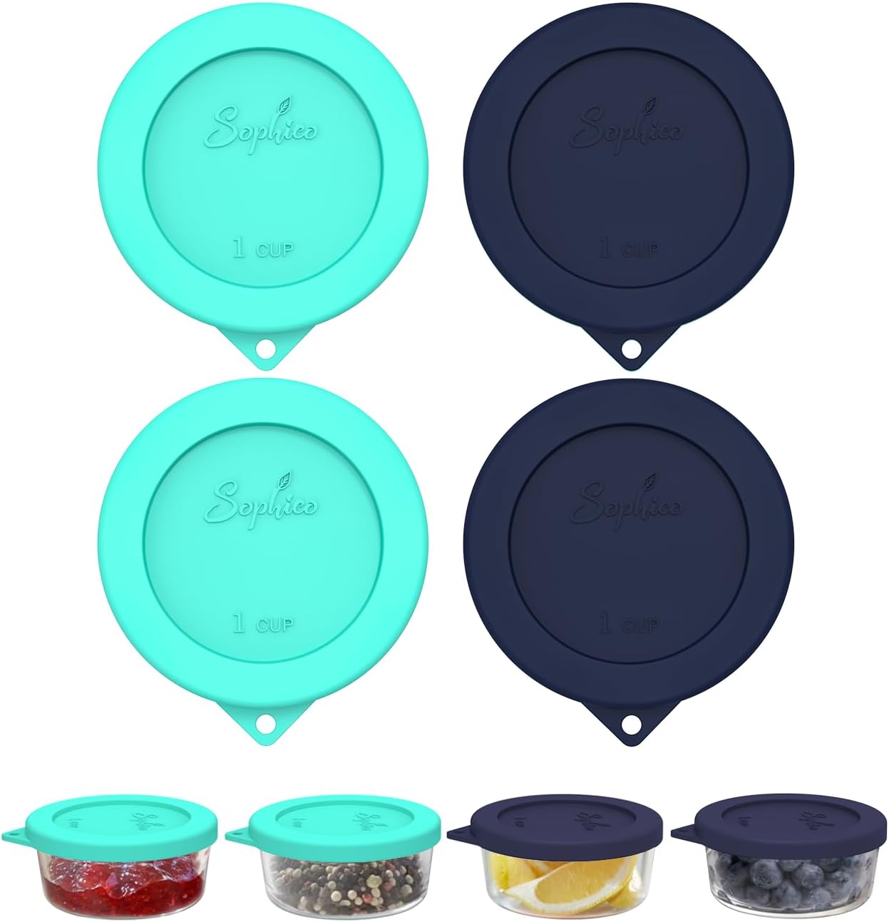 SOPHICO 1 Cup Round Silicone Replacement for Pyrex & Anchor Hocking 7202-PC