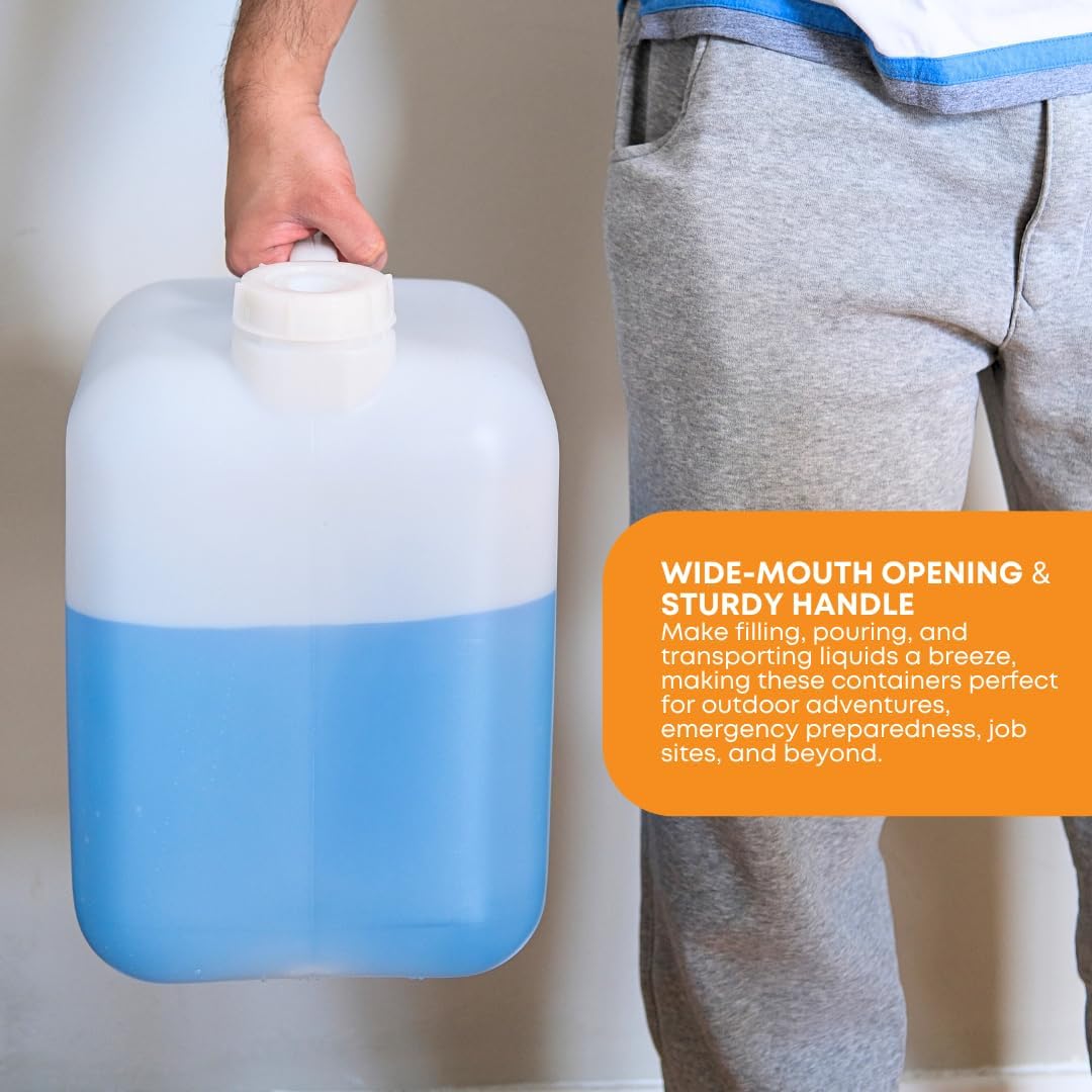 Hedpak Hedpak-5-Gal 5 Gallon Plastic Carboy with Handle-BPA Free & Food Grade