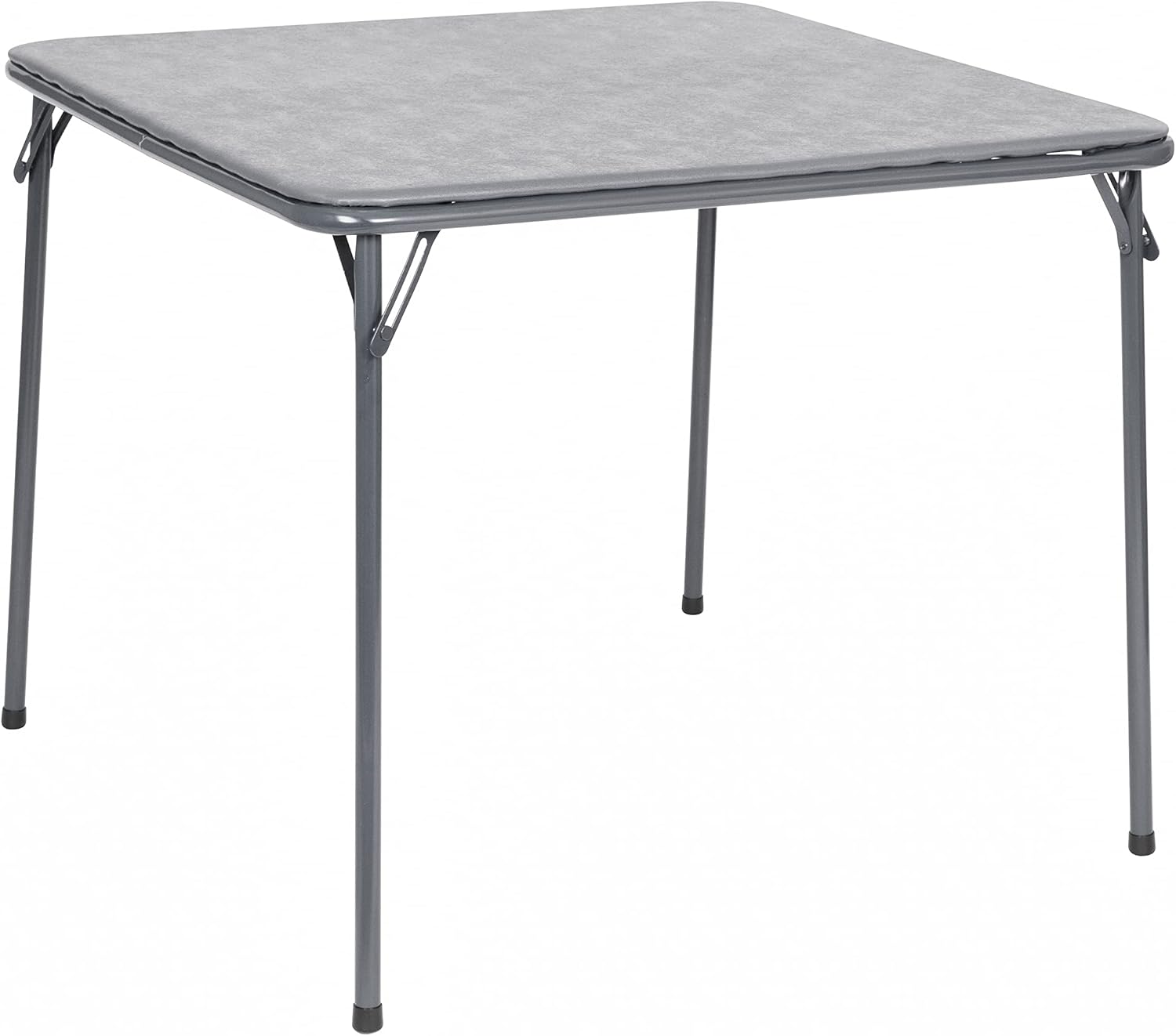 Flash Furniture Madelyn 33.5" Square Folding Multipurpose Card Table with Padded Vinyl Top, Portable Folding Game Table for 4 Players, Black