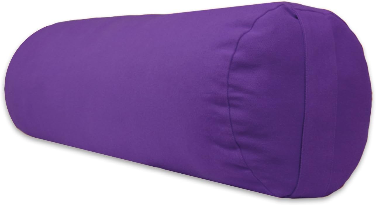 YogaAccessories Supportive Round Cotton Yoga Bolster