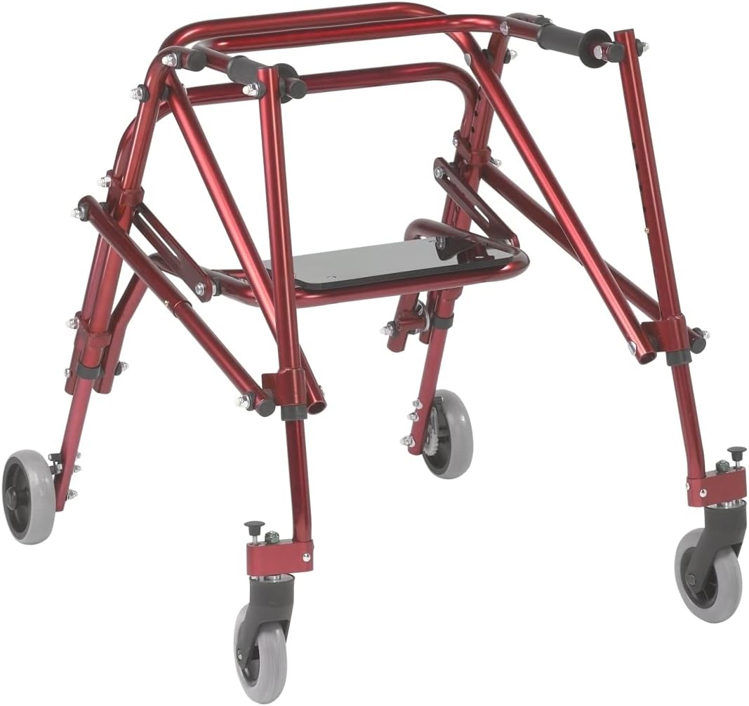 Inspired by Drive Nimbo 2G Posterior Walker with Seat, Wizard Purple, Small | Lightweight Posterior Walker with Padded Seat Lets Users Rest and Move Safely with Adjustable, Sturdy Support