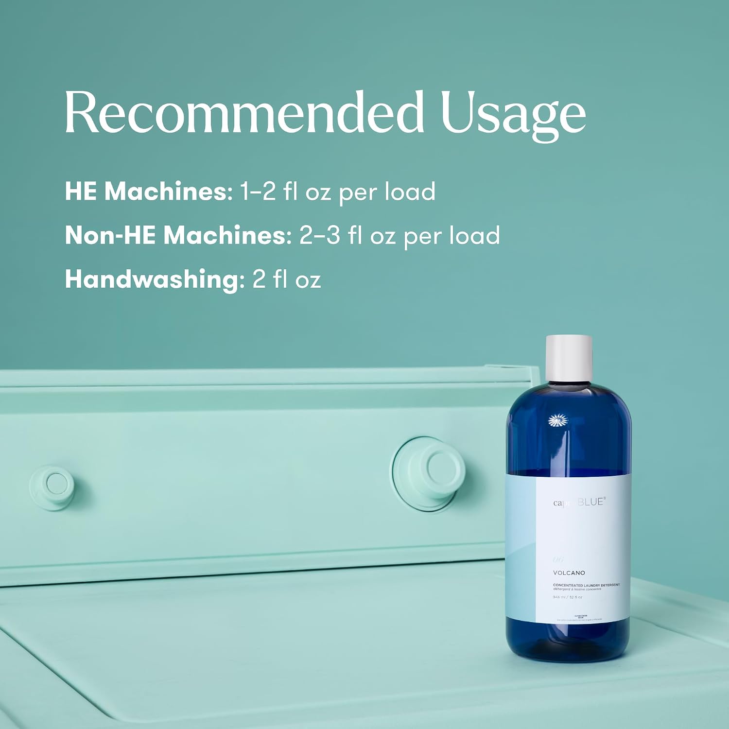 Capri Blue Volcano Laundry Detergent Liquid - This Luxury Non-Toxic Laundry Detergent is Vegan & Cruelty Free - Formulated with Grapefruit &