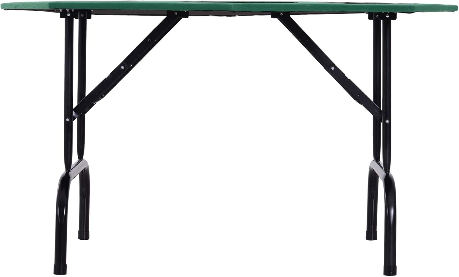 Soozier Poker Table Foldable 47" Octagon 8 Players Cup Holders Blue Felt