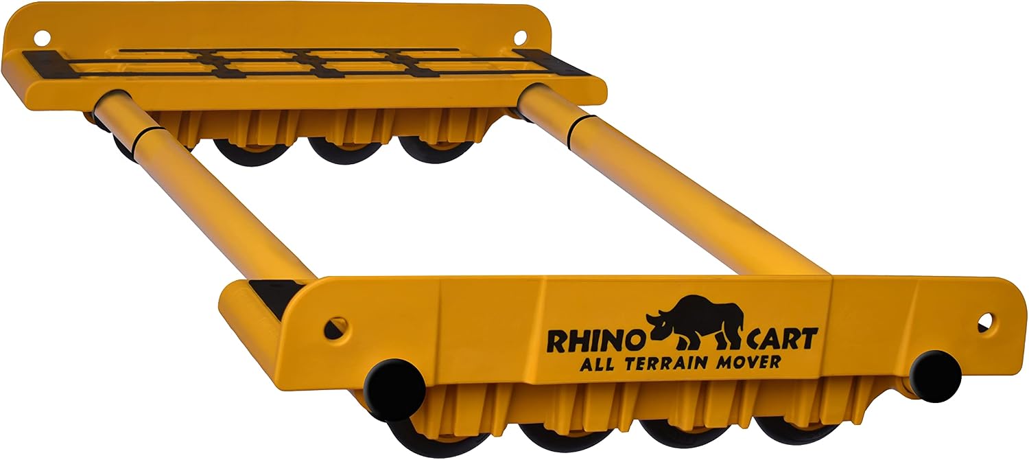 Rhino Cart All Terrain Mover Heavy Duty Appliance Dolly for Building Material Handling & Moving Heavy Furniture with Ease - Expands up to 46” with