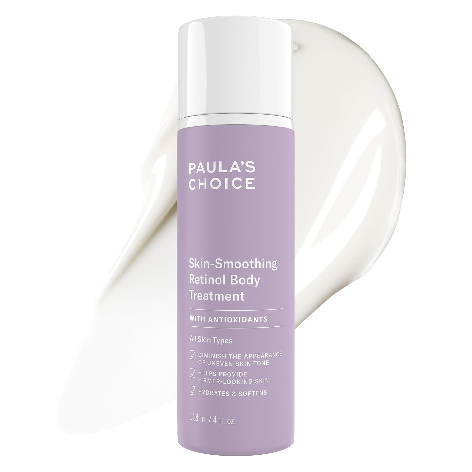 Paula's Choice Retinol Skin-Smoothing Body Lotion Treatment, 4 Fl Oz | Anti-Aging Body Moisturizer with Shea Butter, Vitamin C & E for All Skin Types