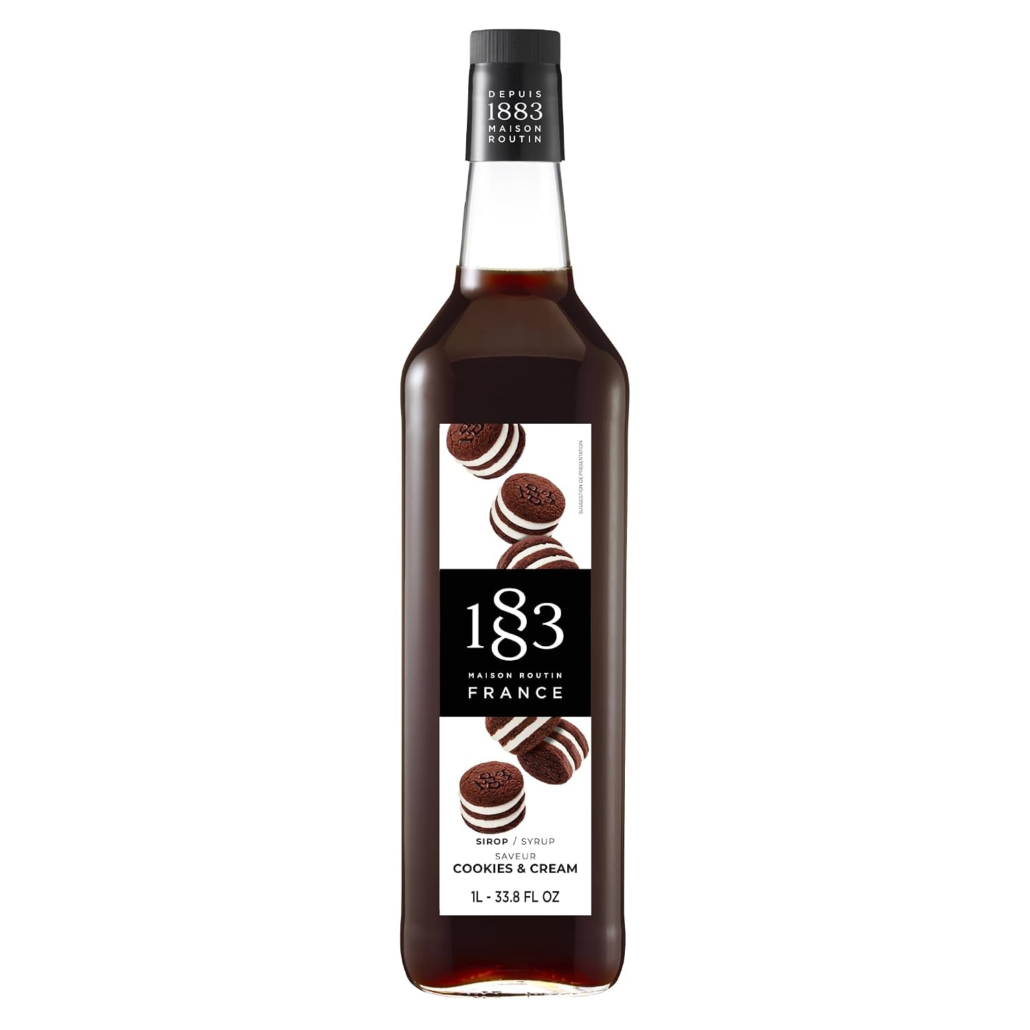 1883 Maple Syrup for Drinks, Made in France, 1 Liter Glass Bottle