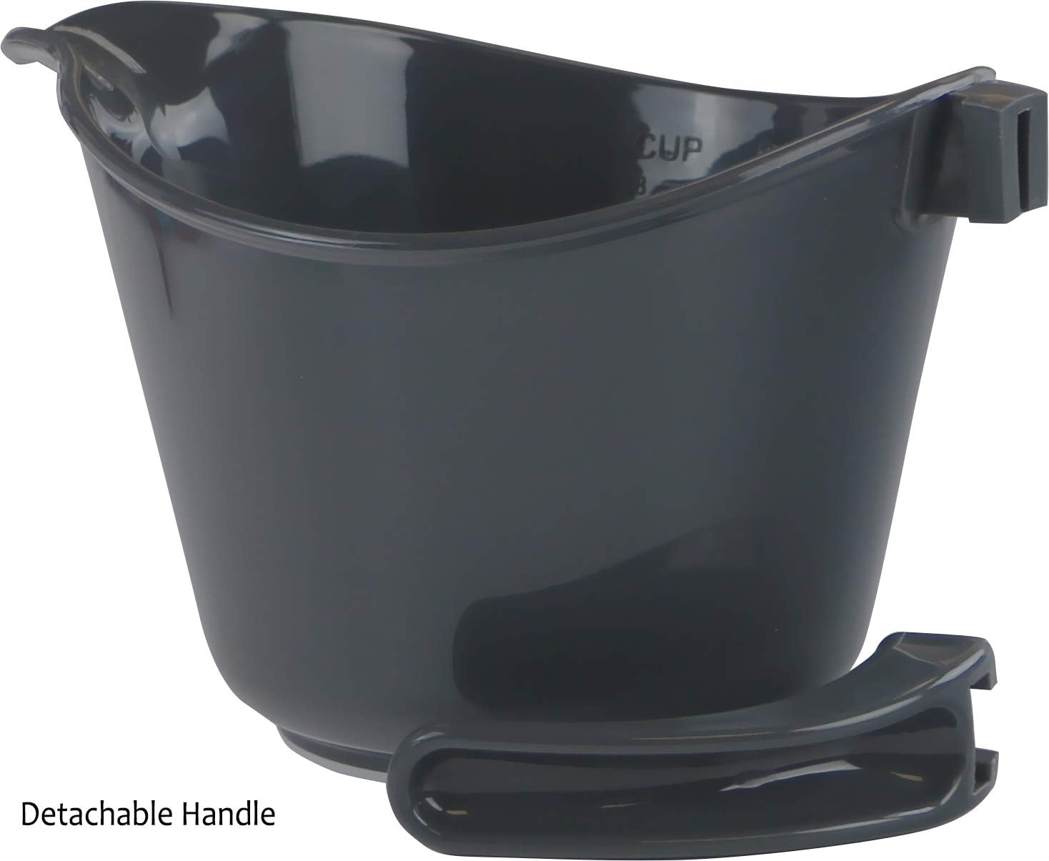 Reston Lloyd, Batter Bowl With Pour Spout, Non-Slip Base, Erogonomic Space Saving Detachable Handle, 2 QT Heavy Duty BPA-Free Microwave & Dishwasher Safe, Plum