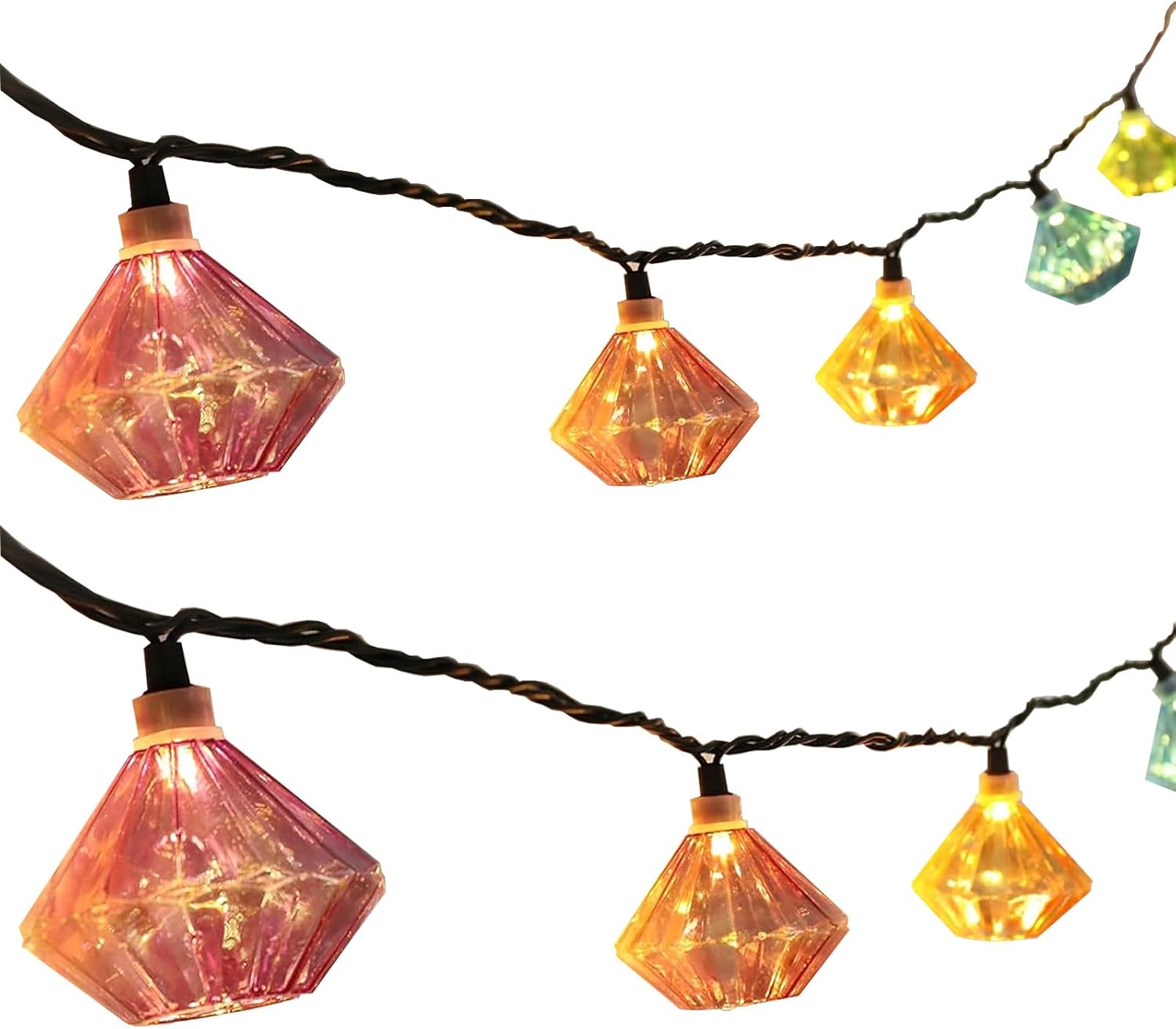 Vigdur Pineapple String Lights, 10FT Multicolor Patio Lights Outdoor