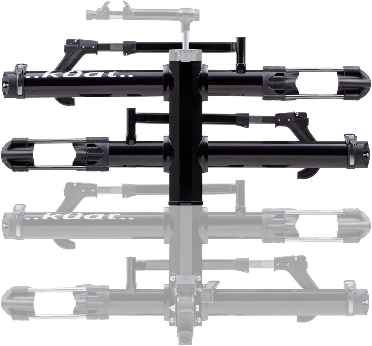 Kuat NV Add-On 2.0-2" - +2-Bike Rack, Black Metallic (NA22B) | Increases 2" NV 2.0 to a 4-Bike Hitch Rack, Rugged All-Metal Construction, E-Bike Compatible, Easy Installation