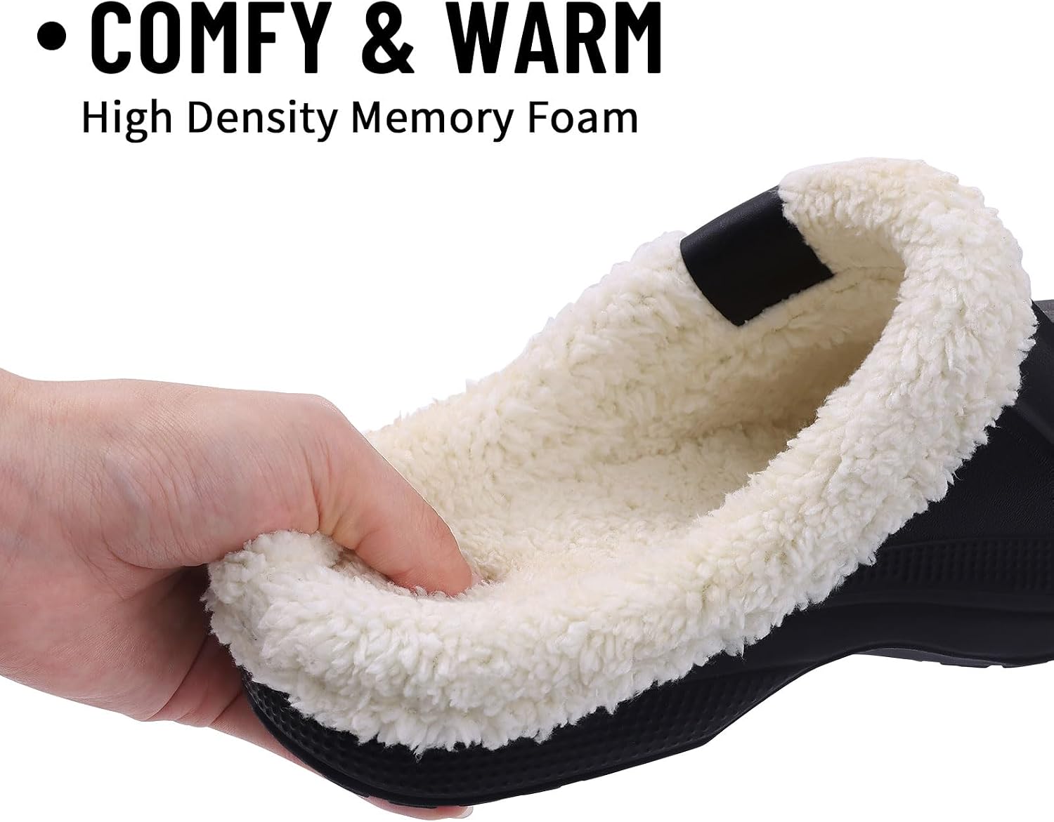 Beslip Fur Lined Clogs for Women & Men Fuzzy Slippers with Memory Foam
