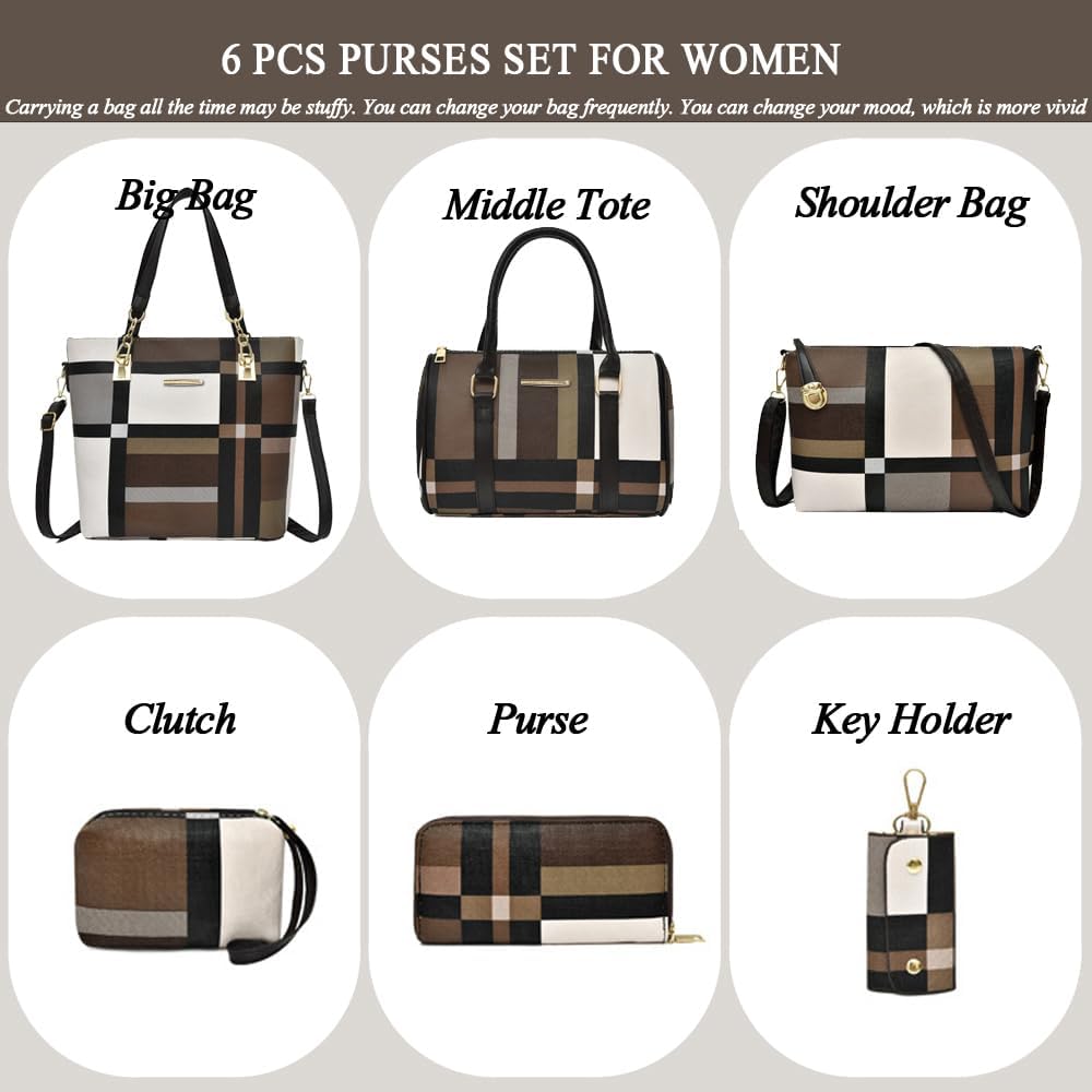 2E-youth Designer Purses and Handbags for Women Satchel Shoulder Bag Tote Top Handle Bag
