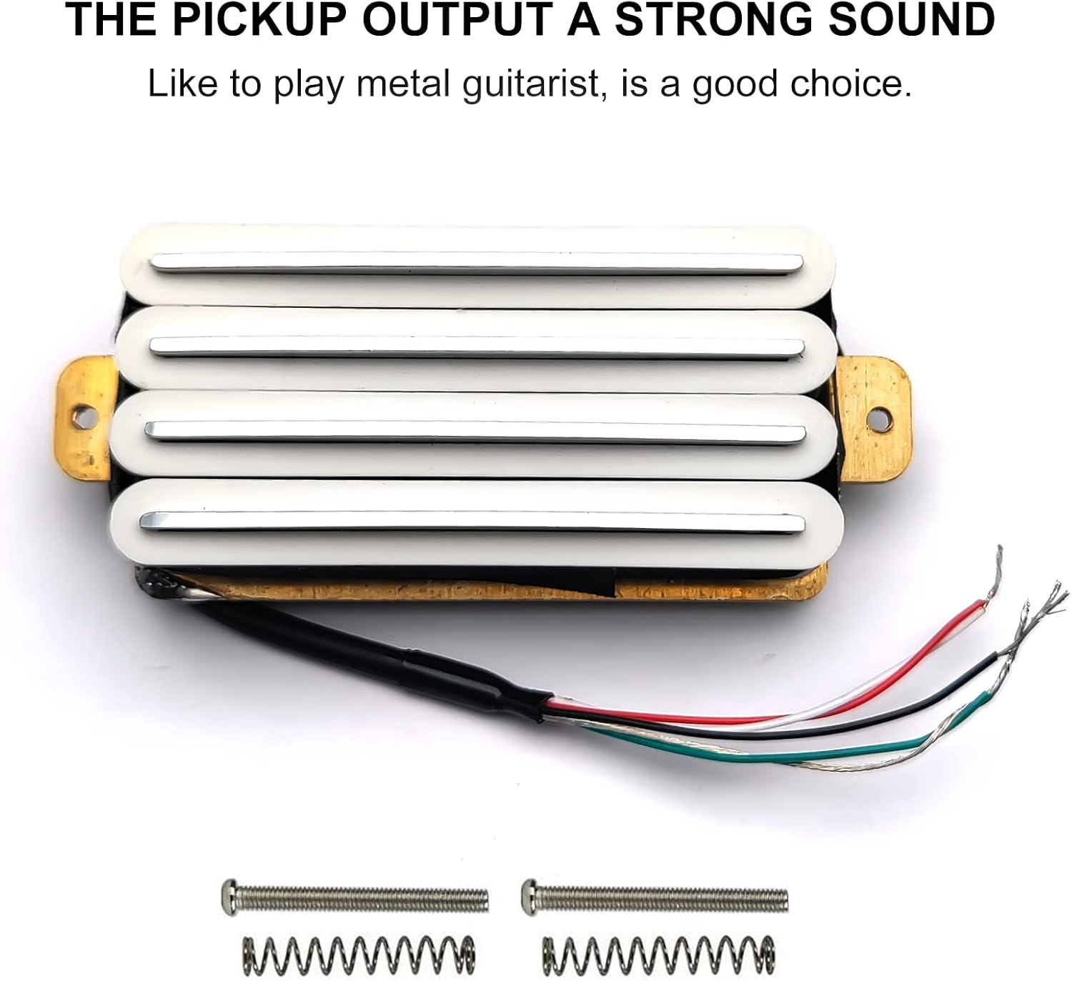 SAPHUE 2-Dual Blade Electric Guitar High Output Track Type Four Coil Humbucker Pickup Black