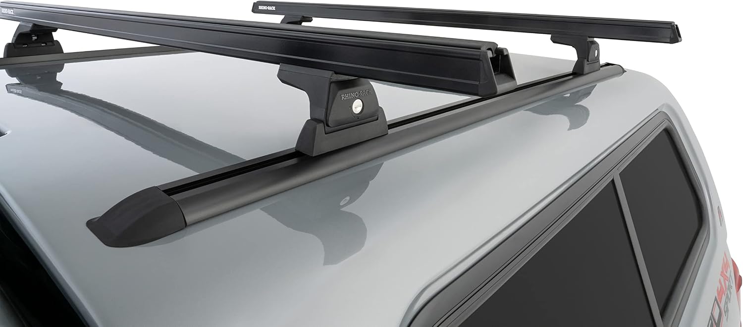 Rhino Rack Cap/Topper/Canopy Complete Roof Rack Kit with Quick Release Legs, Bars, Some Kits Included 65" Tracks