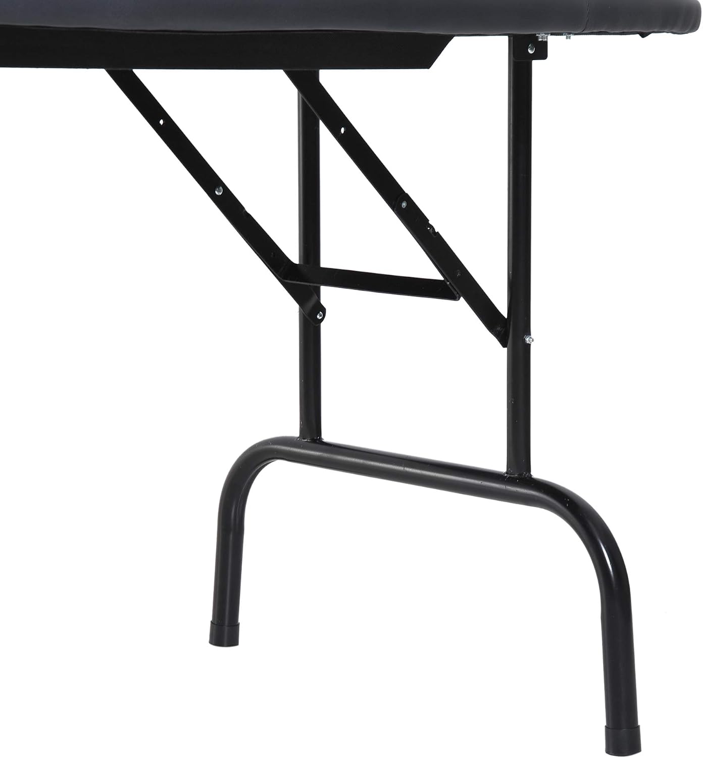 Soozier Poker Table Foldable Blackjack Table for 7 Players 72" Green Felt