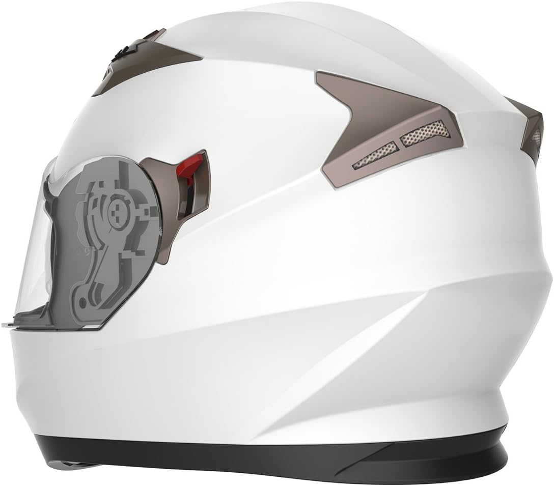 Motorcycle Full Face Helmet DOT Approved - YEMA Helmet YM-829 Motorbike Moped Street Bike Racing Casco Moto Helmet with Sun Visor for Adult,Youth Men and Women