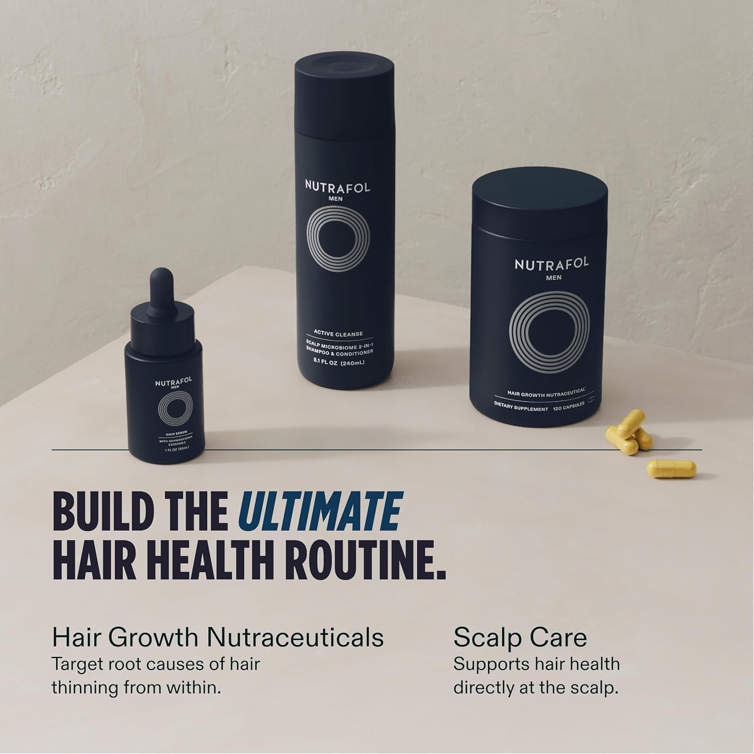 Nutrafol Men Hair Growth Supplements, Ages 18-49, 1-Month Bottle