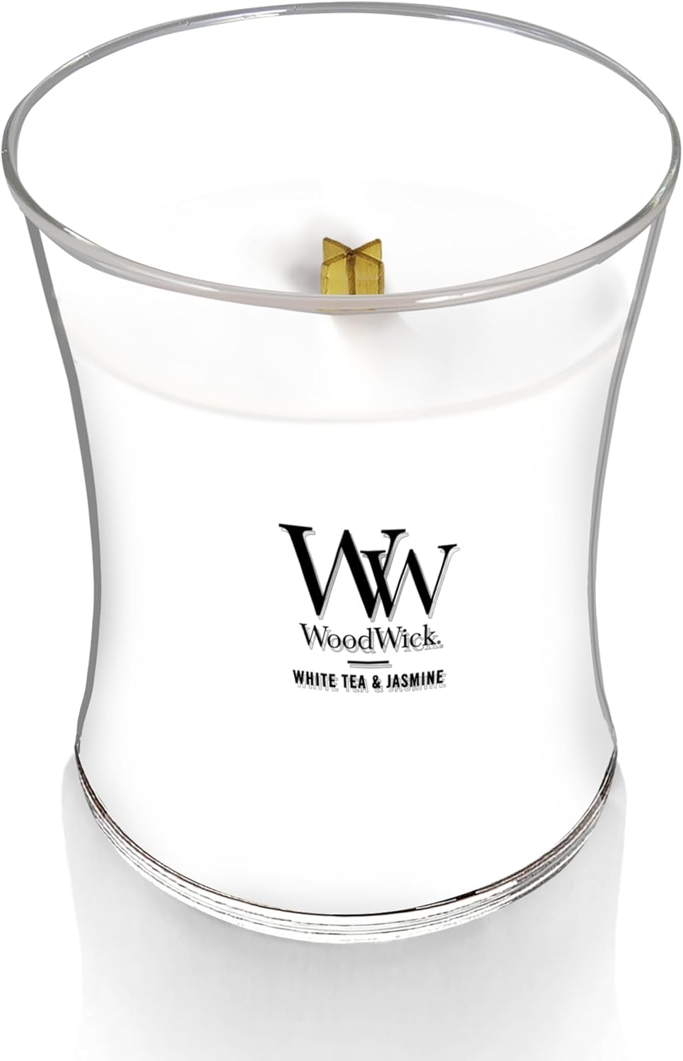 WoodWick Lavender Spa Gifts for Women and Men, 9.7 oz Medium Hourglass Candle with Crackling Wick