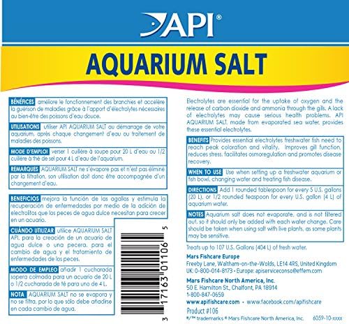 API Aquarium Starter Bundle Pack: One (1) Quick Start 16 oz., one (1) Stress Coat 16 oz., one (1) Aquarium Salt 16 oz.