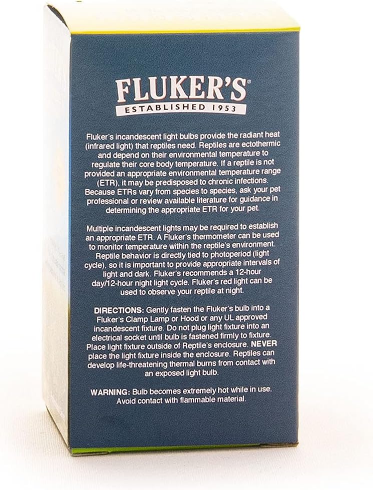 Fluker's Reptile Incandescent Blue Daylight Bulb for Reptiles and Amphibians, 100 Watt