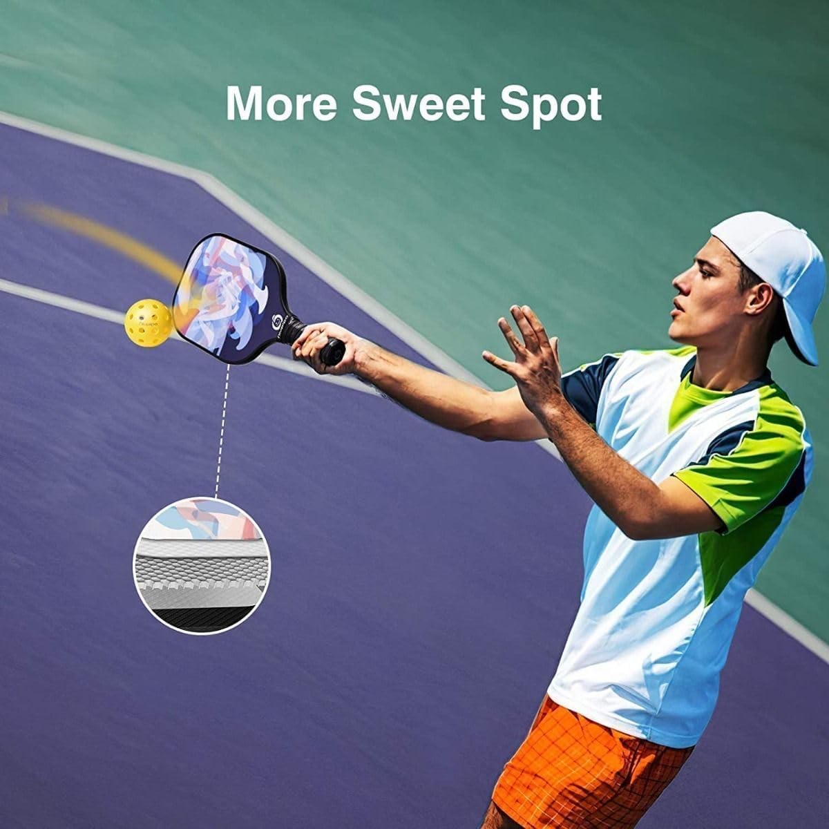 niupipo Pickleball Paddles Set of 2 or 4, USAPA Approved Fiberglass Pickleball Paddle Set with Balls and Bag, Polypropylene Honeycomb Core