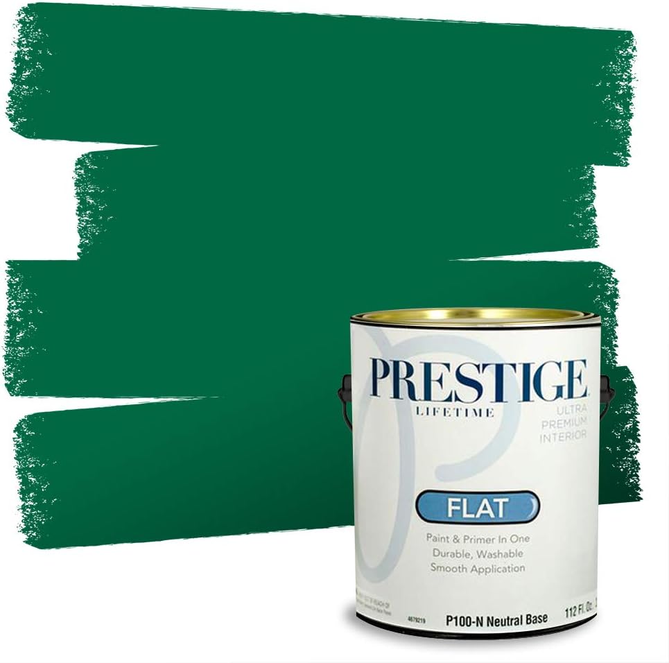 PRESTIGE Paints Exterior Paint and Primer In One, 1-Gallon, Semi-Gloss, Comparable Match of Sherwin Williams* Electric Lime*