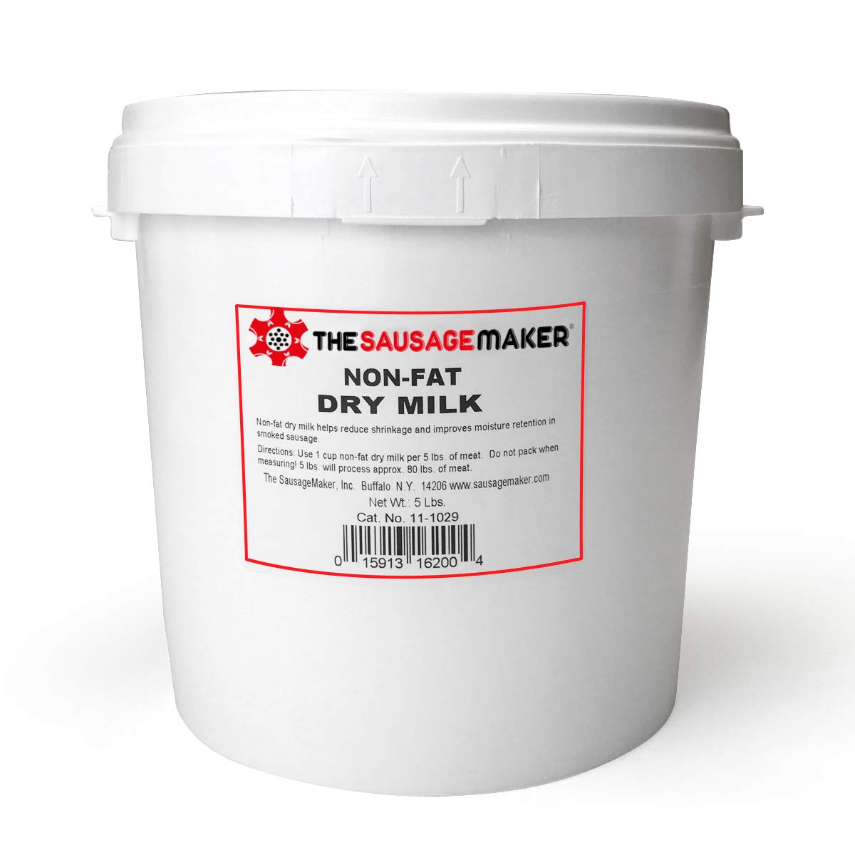 Non-Fat Dry Milk Powder, GRADE 'A', High-Heat Pasteurized, Non-GMO, Gluten-FREE, Made in USA, Net Wt. 5 Lbs