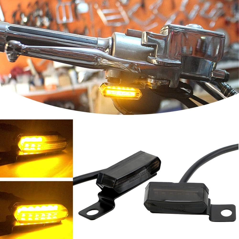2PCS 12V Universal Motorcycle Mini Flowing LED Turn Signal Blinkers